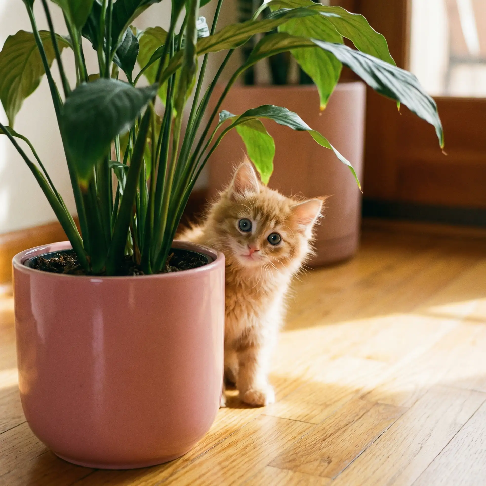 小猫从花盆后探头 - 电视剧秘密列车
